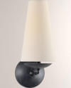 Aerin Fontaine Single Sconce In Black