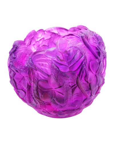 Daum Bouquet Vase, Red/purple