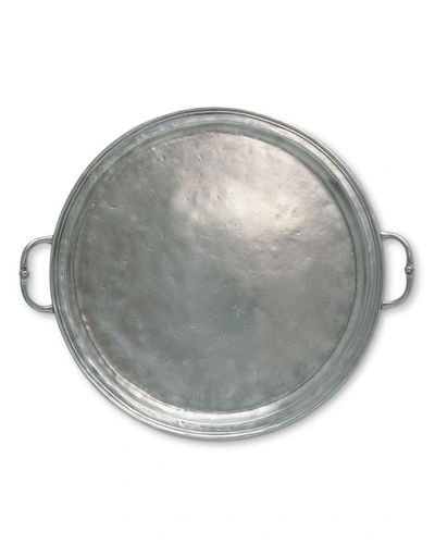 Match Large Round Tray With Handles