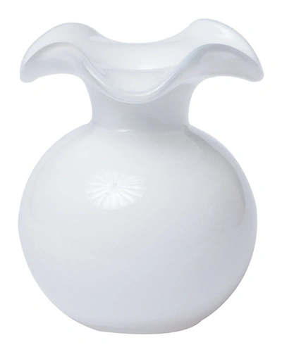 Vietri Hibiscus Glass Bud Vase, White