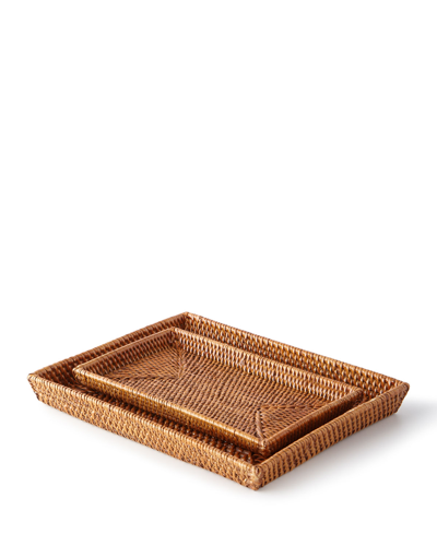 Pigeon & Poodle Dalton Rattan Nested Trays