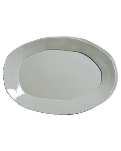 Vietri Lastra Oval Platter, Gray