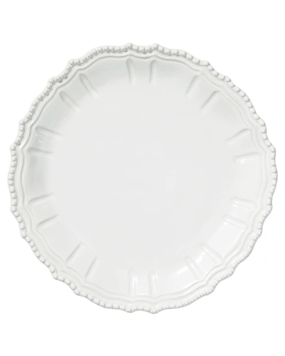 Vietri Incanto Stone Baroque Round Platter, White