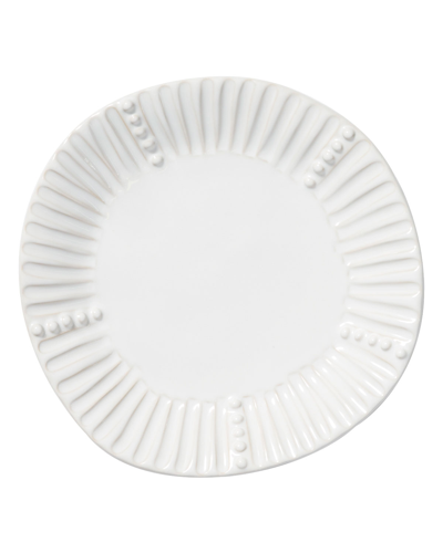 Vietri Incanto Stone Stripe Salad Plate, White