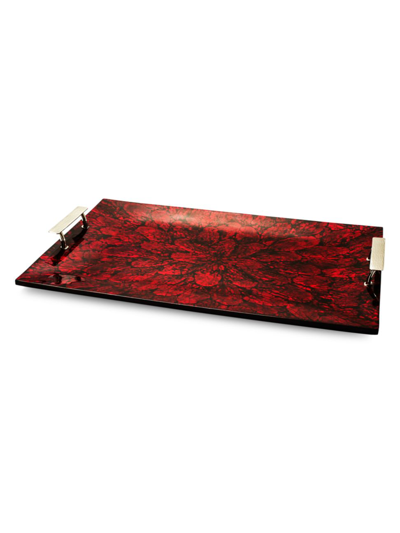 Ladorada Mother Of Pearl Tray In Red