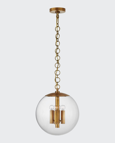 Aerin Turenne Medium Globe Pendant In Polished Nickel