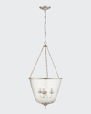 Aerin Pondview Medium Jar Lantern In Silver