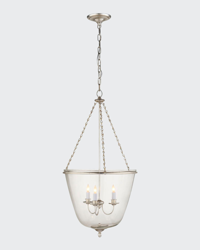Aerin Pondview Medium Jar Lantern In Silver