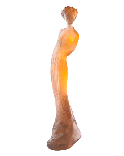 Daum Amelie Sculpture In Amber Grey
