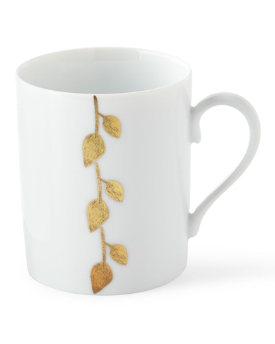 Haviland & Parlon Daphne Gold-leaf Mug, White