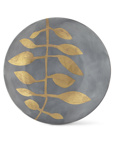 Haviland & Parlon Daphne Ardoise Gold-leaf Buffet Plate, Gray