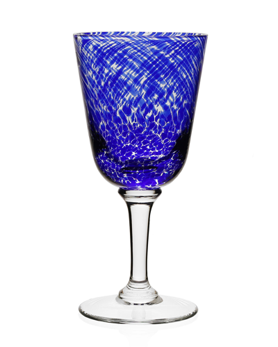 William Yeoward Vanessa Glass Water Goblet, Blue