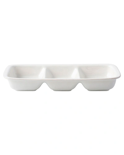 Juliska Puro Whitewash Divided Serving Dish In White Wash