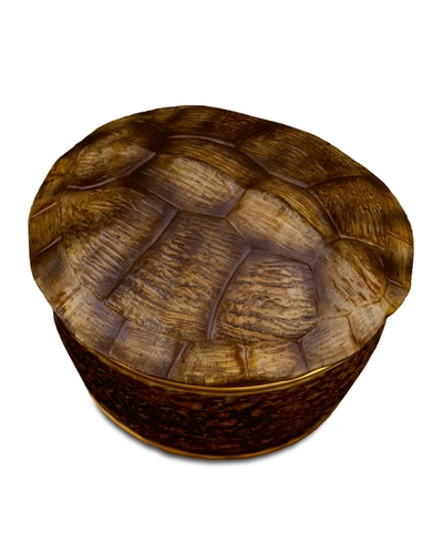 L'objet Turtleshell-lidded Candle In Brown