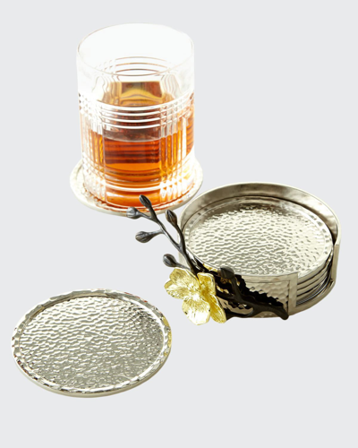 Michael Aram Gold Orchid Coasters, 6-piece Set In Silver