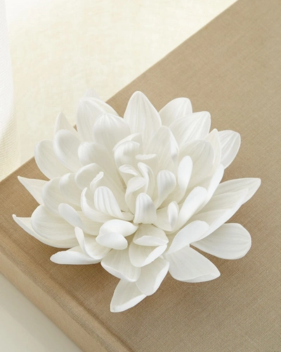 Aerin Dahlia Porcelain Flower In White