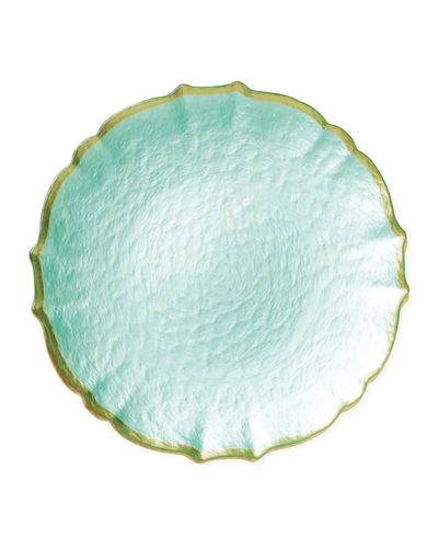 Vietri Pastel Glass Salad Plate, Aqua In No Color