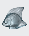 Lalique Fish Sculpture, Persepolis Blue