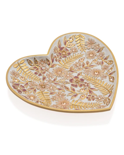 Jay Strongwater Boudoir Floral Heart Trinket Tray