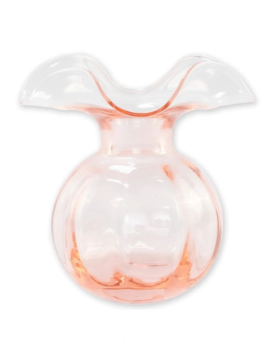 Vietri Hibiscus Glass Bud Vase In Pink