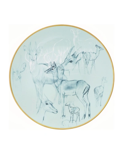 Pre-owned Herm S Carnets D'equateur Dessert Plate