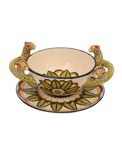 Ardmore Ceramic Art Cheetah Soup Bowl