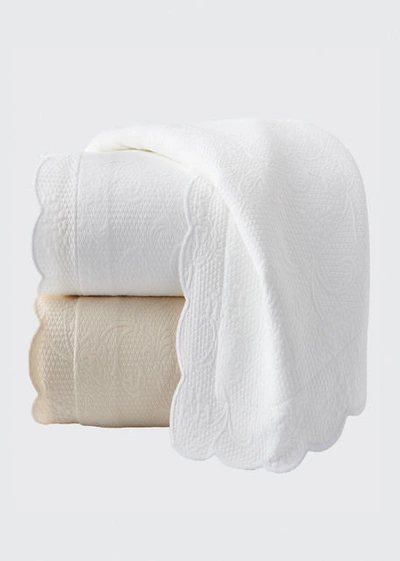 Sferra Twin Floral Matelasse Coverlet In White