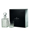 Vista Alegre Helsinki Whiskey Decanter With 4-piece Double Old Fashion Set In Clear