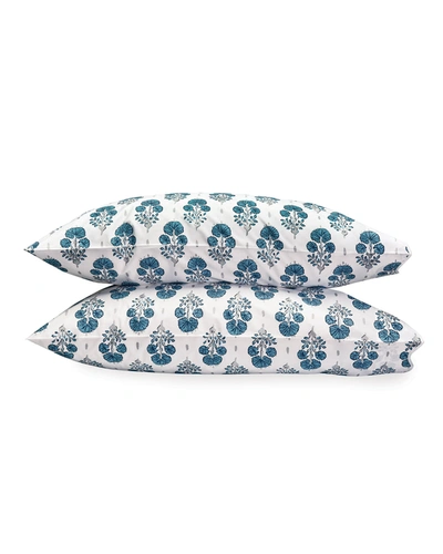 Matouk Joplin Standard Pillowcase Pair In Blue