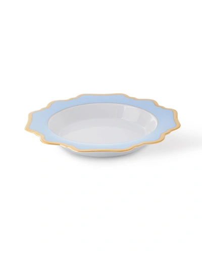 Anna Weatherley Sky Blue Rimmed Soup Bowl
