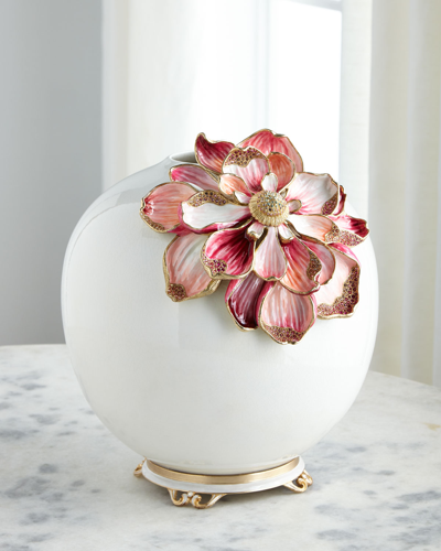 Jay Strongwater Magnolia Vase In Flora