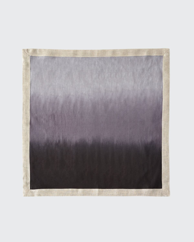 Kim Seybert Dip Dye Napkin In Black/gray