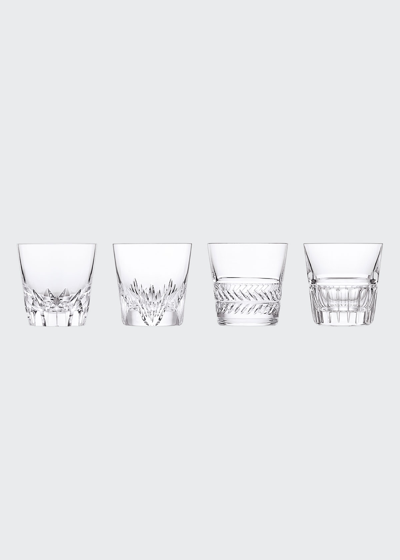 Saint Louis Crystal Versailles King Louis Double Old Fashioned Glasses, Set Of 4 In Clear