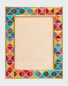 Jay Strongwater Abaculus Pyramid Picture Frame In Multi