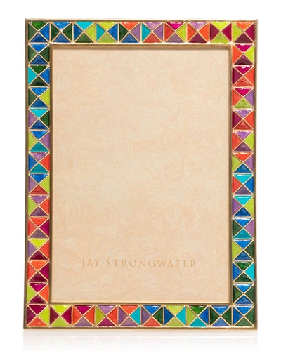 Jay Strongwater Rainbow Pyramid Frame, 5" X 7"