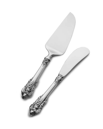 Wallace Silversmiths Grand Baroque 2-piece Cheese Knife Set
