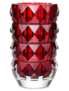 Baccarat Louxor Round Vase In Red