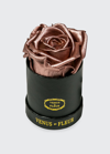 Venus Et Fleur Classic Mini Round Rose Box In Rose Gold