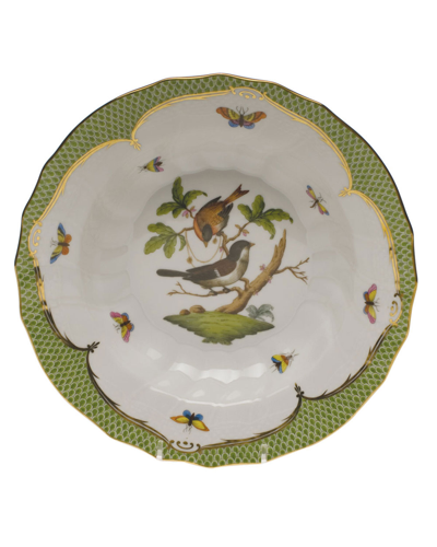 Herend Rothschild Bird Green Motif 04 Rim Soup Bowl