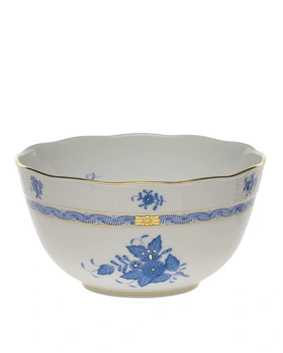 Herend Chinese Bouquet Blue Round Bowl