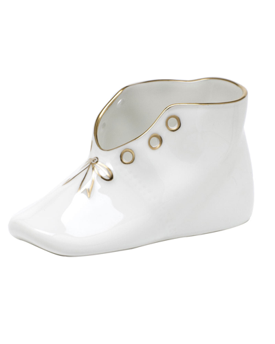 Herend Golden Edge Porcelain Baby Shoe Keepsake