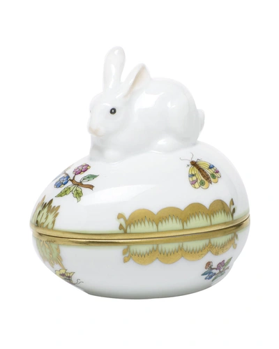 Herend Covered Egg Bonbon Wbunny