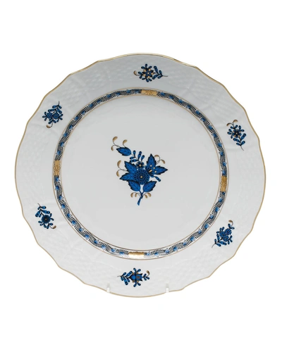 Herend Chinese Bouquet Black Sapphire Service Plate