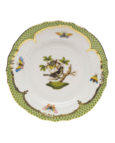 Herend Rothschild Bird Borders Green Bread & Butter Plate #1