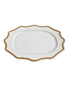 Anna Weatherley Antiqued White Oval Platter