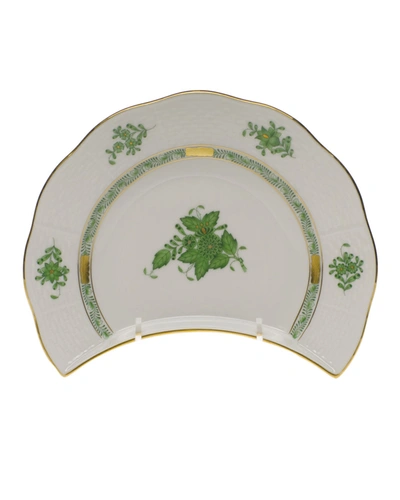 Herend Chinese Bouquet Green Crescent Salad Plate
