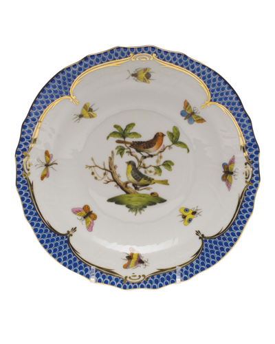 Herend Rothschild Bird Blue Motif 3 Salad Plate