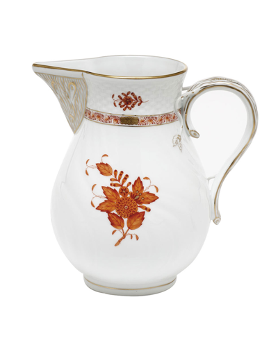 Herend Chinese Bouquet Rust Pitcher
