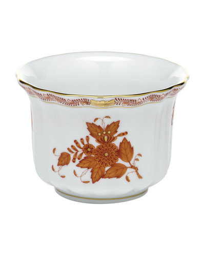 Herend Chinese Bouquet Rust Mini Cache Pot In Multi