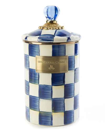 Mackenzie-childs Royal Check Large Enamel Canister